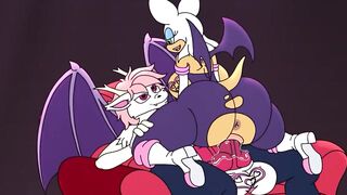 Rouge the bat rides on Biscuits