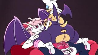 Rouge the bat rides on Biscuits