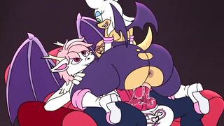 Rouge the bat rides on Biscuits