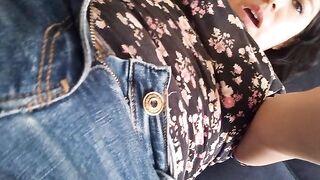 Mexican Nympho Rubs Herself To Orgasm With Her Hand Down Her Jeans