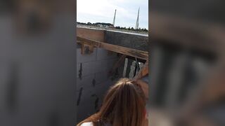 Ass fucking at construction site