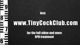 Fat tiny cock dude gets HJ by CFNM femdom amateur babe