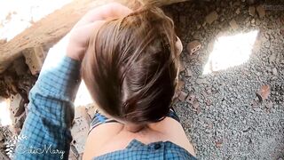 Fuck on an abandoned construction site stranger creampie teen