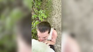 Sucking dick in the woods