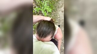 Sucking dick in the woods