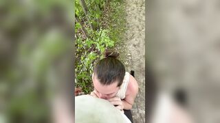 Sucking dick in the woods