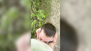 Sucking dick in the woods