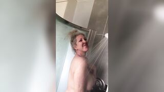 Maggie Moon caught in the shower