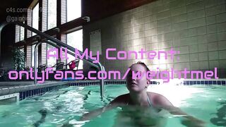 Hot Tub Tease & Jiggles, Fat Girl, Chubby, Weight Gain, Gainer, Belly Bulge, Muffin Top, Big Girl,