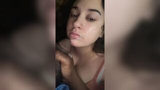 sexy italian sucking bbc with facial