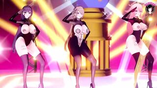 3 Sexy Girls Dancing (Ready To Take BBC)(3D HENTAI)