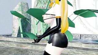 Mirai Akari Sex and Dance Hentai Vtuber Blonde Girl Big Boobs Mmd 3D Orange Boots Color Edit Smixix