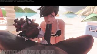 ThreeDust Intense sexual threesome on the beach sweet fuck tasty deep throat sweet intense pleasure swallowing sweet black cum