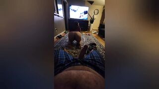 Sitting on daddy's dick