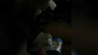 Stepmom swallowing stepson cum in the car