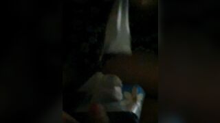 Stepmom swallowing stepson cum in the car