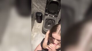 18 year old model Sofiia_Princess I give a blowjob to a guy in the restroom of a restaurant