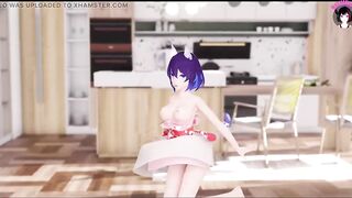 Nozomi - Cute Cat Girl Dancing + Gradual Undressing (3D HENTAI)