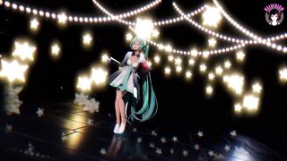 Cute Miku Dancing Showing Her Sexy Panties + Gradual Undressing (3D HENTAI)