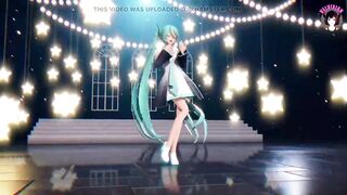 Cute Miku Dancing Showing Her Sexy Panties + Gradual Undressing (3D HENTAI)