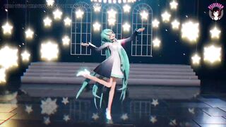 Cute Miku Dancing Showing Her Sexy Panties + Gradual Undressing (3D HENTAI)