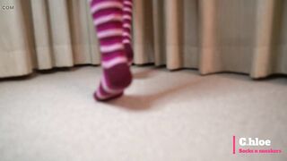 Chloesocks - Student girl in pink socks feet worhsip foot domination