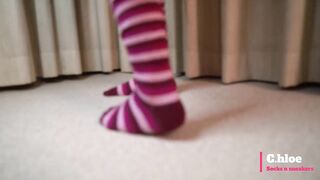 Chloesocks - Student girl in pink socks feet worhsip foot domination