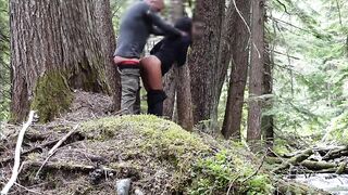 Fucking hard my friends cheating girlfriend in the woods