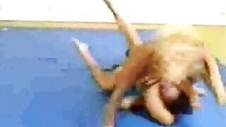 mixed wrestling with a strong fbb- YouTube