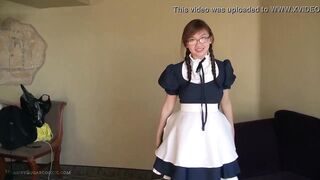 Amazing ho busty UK asian maid n glasses solo