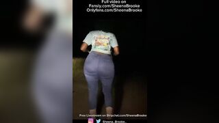 BIG ASS LATINA EBONY PUBLIC NUDE IN NATIONAL PARK AT NIGHT PLAY | STRANGER BIG ASS TWERK HAIRY