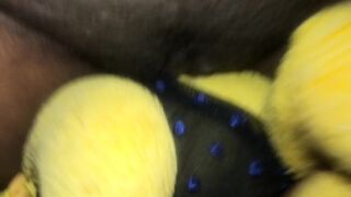 So horny so i hump my Teddy and cum hard