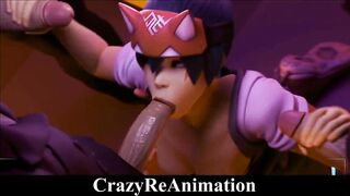 Overwatch Porn Parody - Kiriko Animation 3D (Hard Sex) (Hentai)