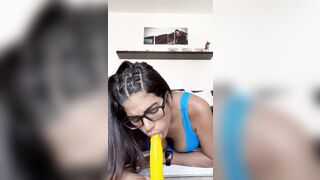 DILDO BLOWJOB AND RIDING SO HORNY IN HOME - SHEILA ORTEGA