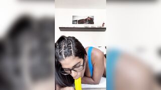 DILDO BLOWJOB AND RIDING SO HORNY IN HOME - SHEILA ORTEGA