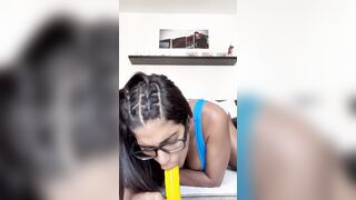 DILDO BLOWJOB AND RIDING SO HORNY IN HOME - SHEILA ORTEGA