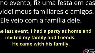 I keep watch over my wife, so she can fuck another man here at home - AmoPornoBR