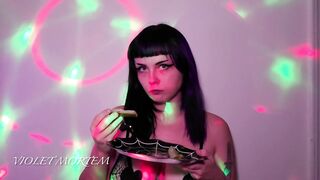 Goth Girl Pickle Eating ASMR