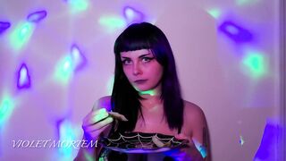 Goth Girl Pickle Eating ASMR