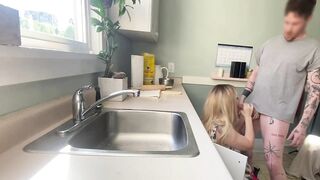 Sexy milf in sundress gets fucked by plumber