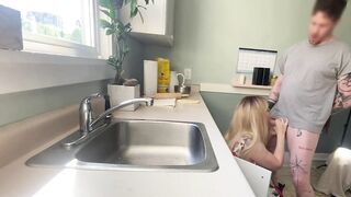 Sexy milf in sundress gets fucked by plumber