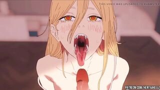 Power from chainsaw man got creampied in her wet pussy