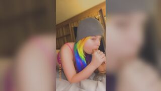 Watch me give head to a dildo