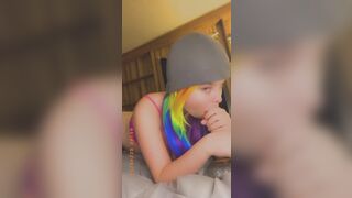 Watch me give head to a dildo