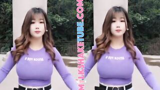 Sexy Chinese Girl Big Bouncing Boobs Compilation