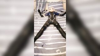 Kigurumi latex bondage vibrator